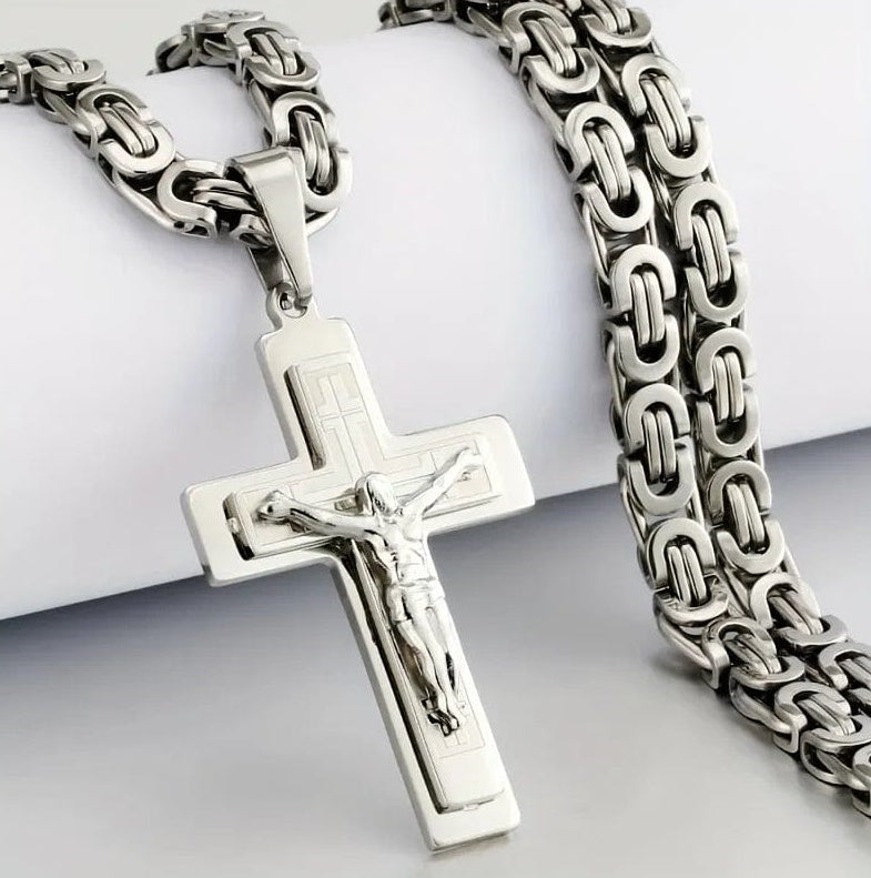 Cross necklace - Fashionable and trendy stainless steel cross pendant jewelry for men and women