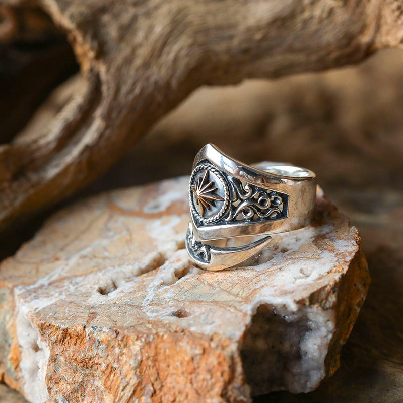 Hiphop ring - adjustable design street style, classic pattern for men and women to wear every day - classic ring
