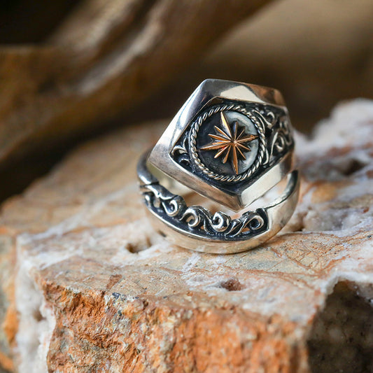 Hiphop ring - adjustable design street style, classic pattern for men and women to wear every day - classic ring