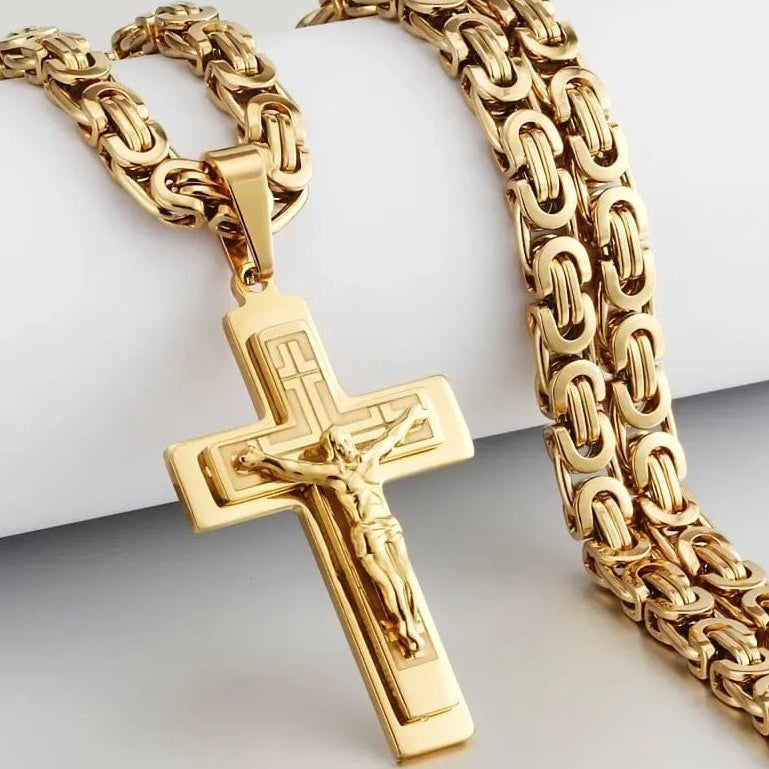 Cross necklace - Fashionable and trendy stainless steel cross pendant jewelry for men and women