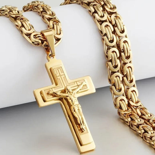Cross necklace - Fashionable and trendy stainless steel cross pendant jewelry for men and women